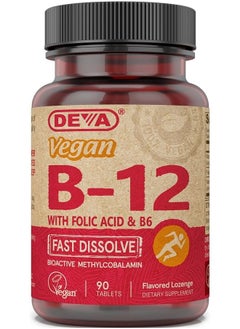 Deva Vegan Vitamins Deva Vegan Vitamin B12 Fast Dissolve Supplement ...