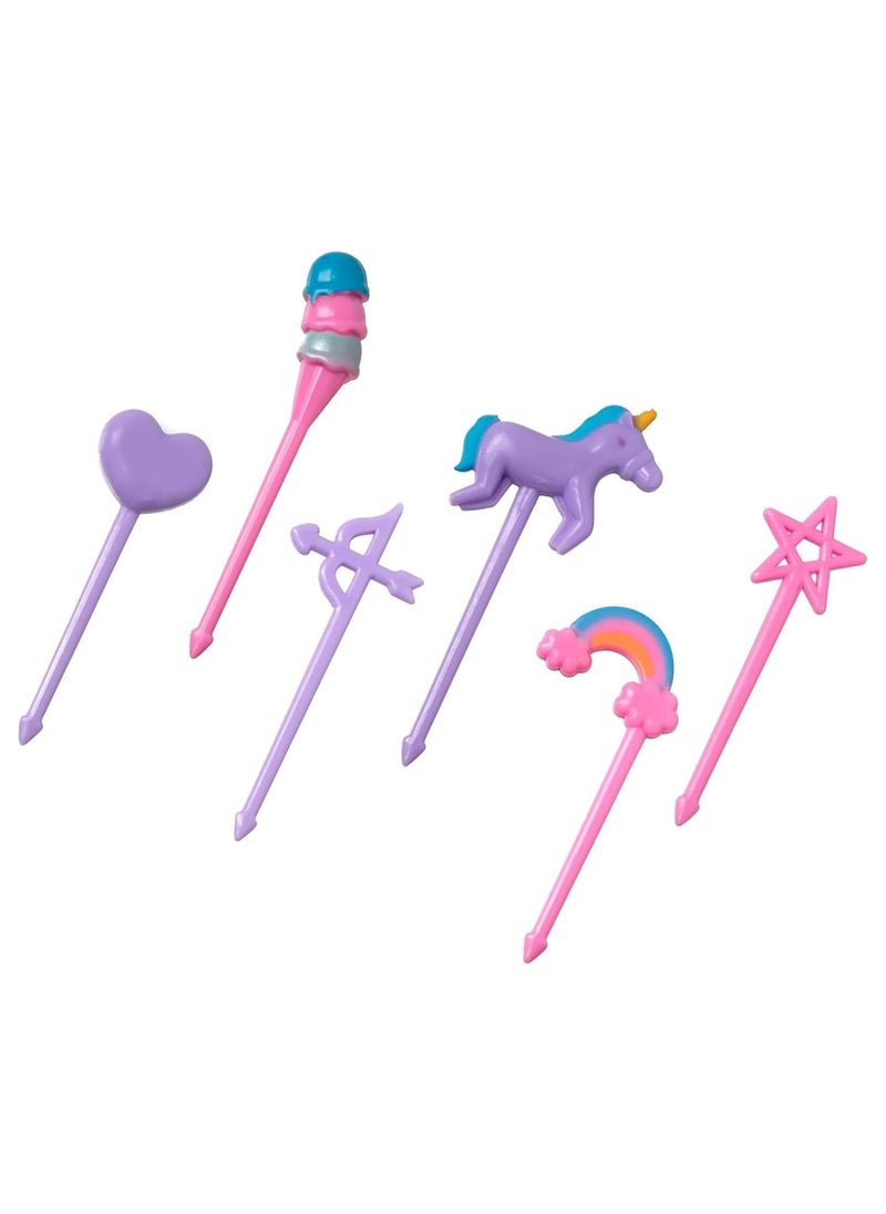 Oasisgalore 6 Pcs Animal Fruit Forks - Mini Skewers for Kids Snacks & Party Finger Food  - Image 5