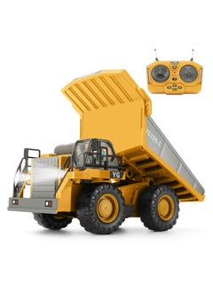 XiuWoo Remote Control Dump Truck, RC Construction Vehicle for Kids with Light Sound Rechargeable Battery, Electric Transport Garbage Truck Toy for Toddlers Boys Girls  - Image 1
