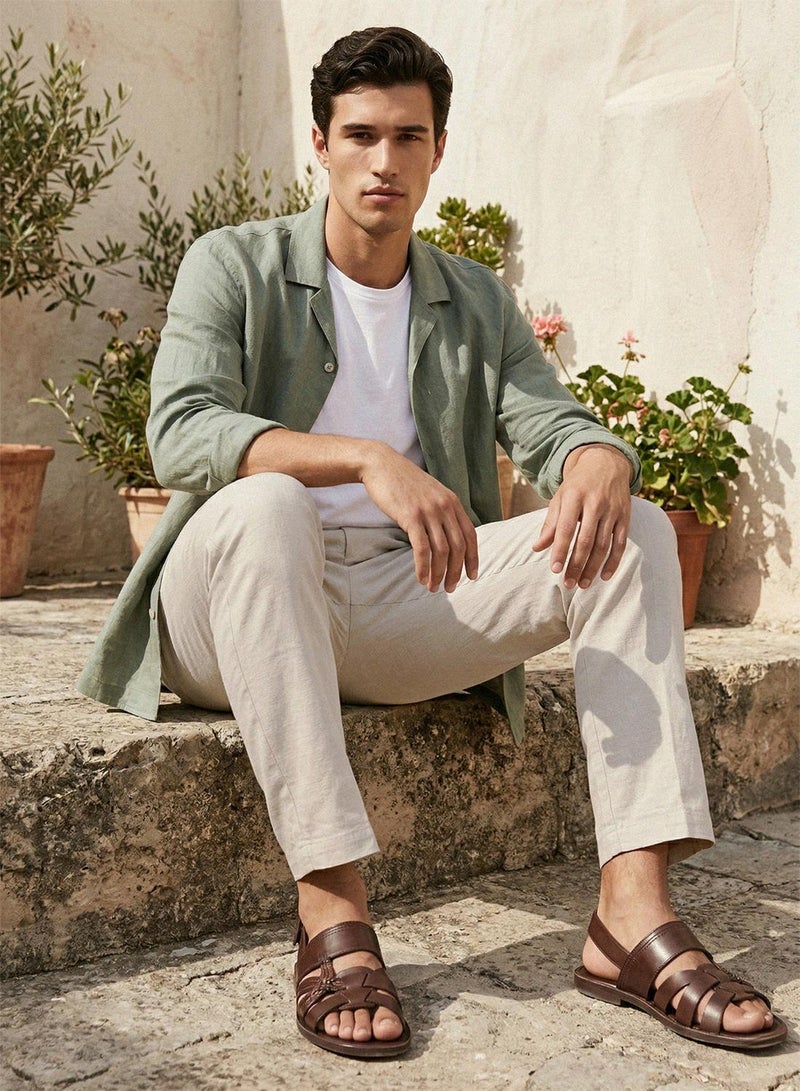 Dennis Lingo Stone Cotton Solid Full Chinos Slim Trouser For Men - Image 3