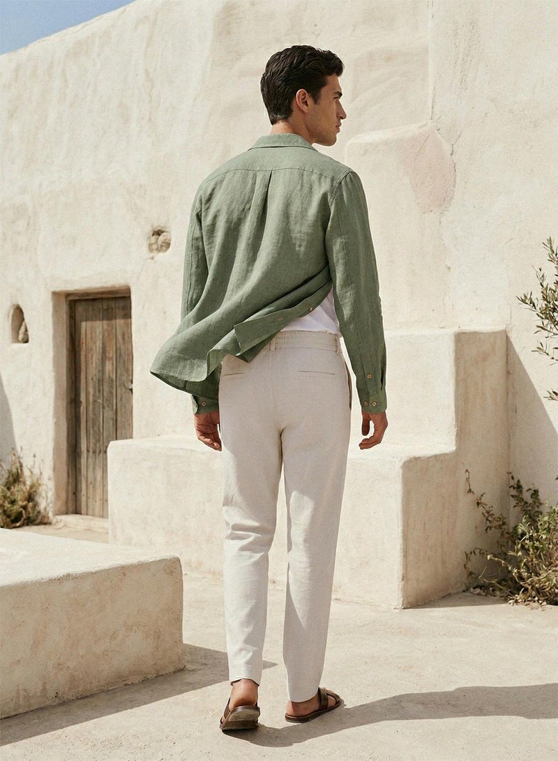 Dennis Lingo Stone Cotton Solid Full Chinos Slim Trouser For Men - Image 4