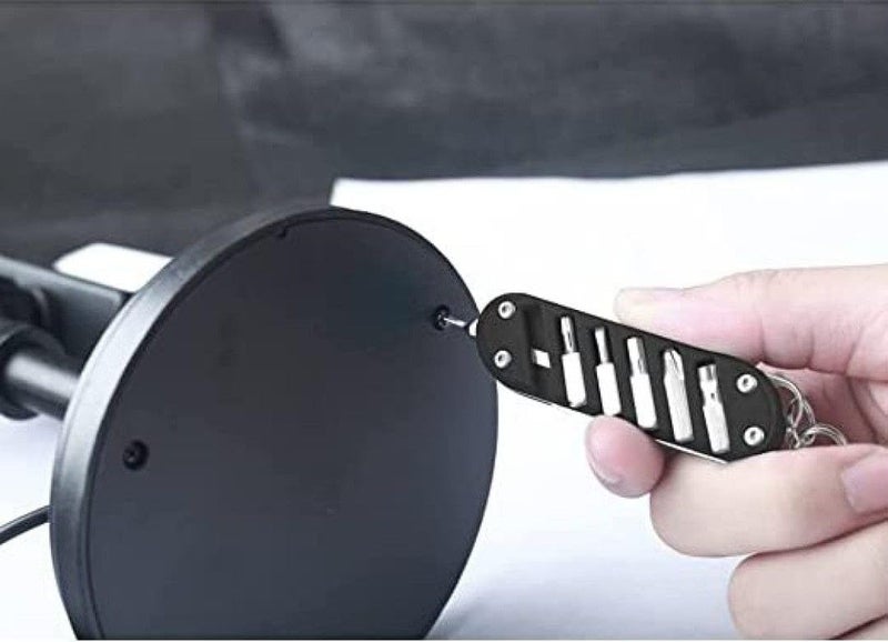 ORBITORA ORBITORA Pocket Cutter 6Bit Adjustable Screwdriver Multipurpose Cutting Tool Mini EDC Tool Keychain for TravelCampingOutdoor Magnetic Driver Combo Storage Organizer Black Metal  - Image 5