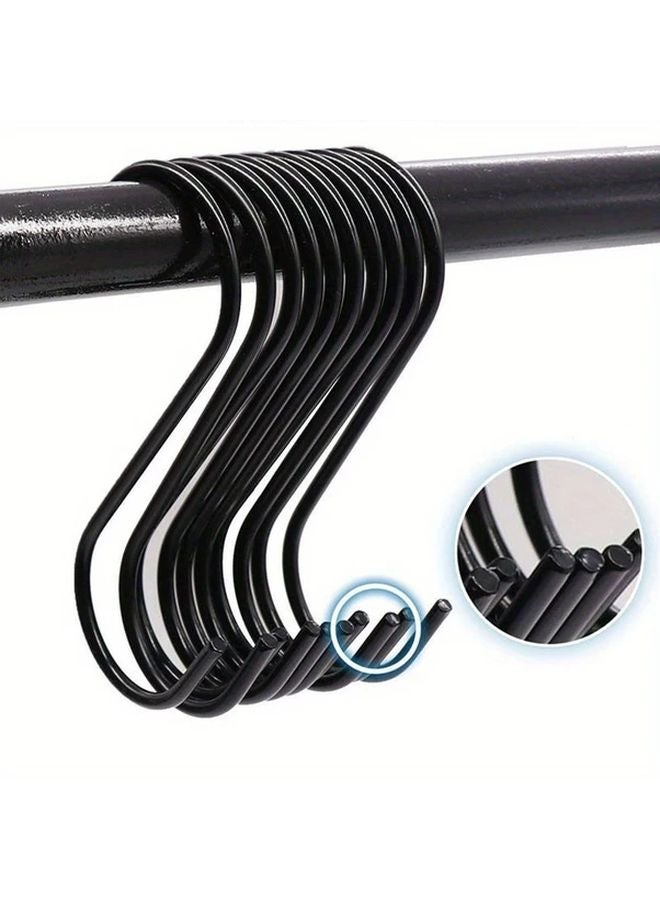 5 قطع خطافات سوداء على شكل S متينة مقاومة للصدأ لتعليق النباتات وتخزين المطبخ - Image 2