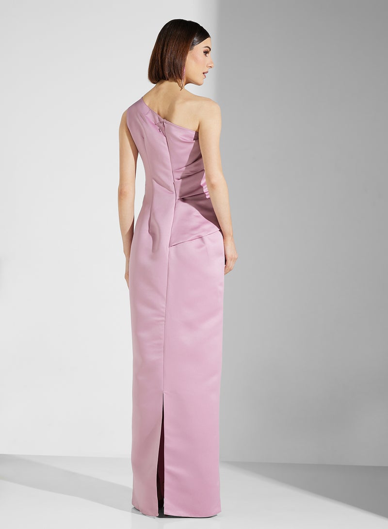 Namshi x Satin One-Shoulder Dress - Image 2