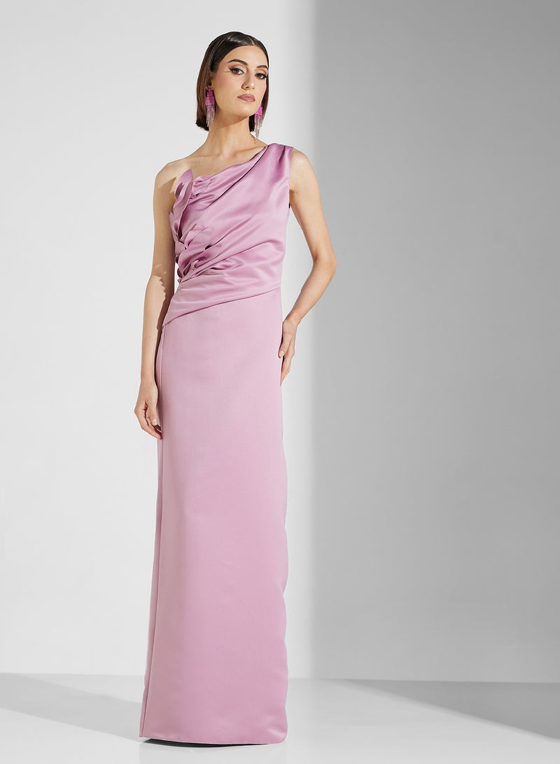 Namshi x Satin One-Shoulder Dress - Image 5