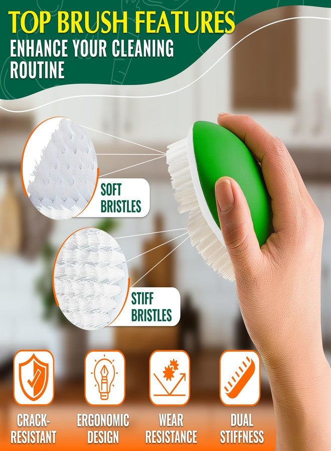 ALPENKOK 2 Pcs Vegetable Brush Scrubber - 2.3 x 3.9 Potato Brush Scrubber for Food with Ergonomic Design, Crack-Resistant Frame, Soft & Stiff Bristles for Effective Cleaning - Versatile for Mushrooms, Apples - Image 4