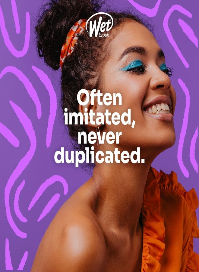 Wet Brush Original Detangler Hair Brush Emerald City (Wicked) Kit - Ultra-Soft IntelliFlex Bristles - Detangling Brush Glides Through Tangles For All Hair Types (Wet & Dry) - 1 Brush & 1 Scrunchie - Image 5