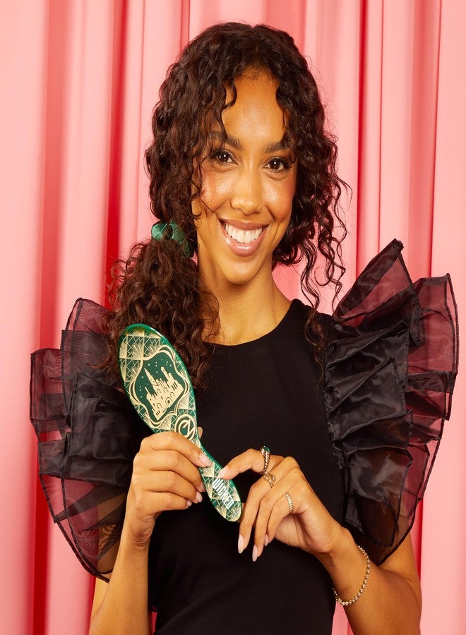 Wet Brush Original Detangler Hair Brush Emerald City (Wicked) Kit - Ultra-Soft IntelliFlex Bristles - Detangling Brush Glides Through Tangles For All Hair Types (Wet & Dry) - 1 Brush & 1 Scrunchie - Image 3