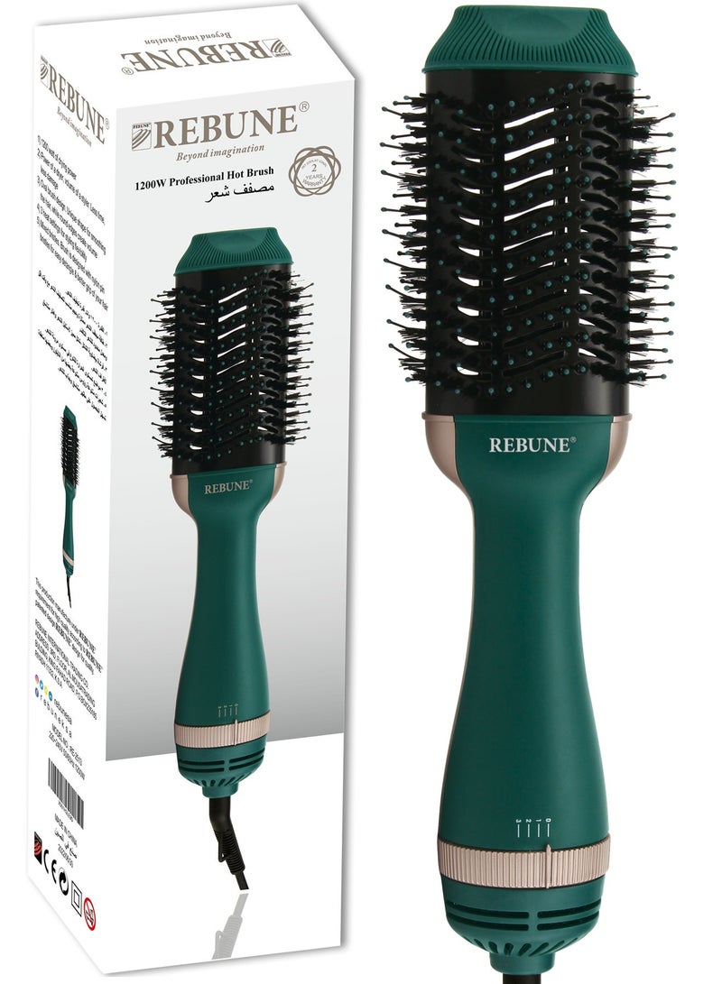 ريبون مجفف شعر RE-2513 الأصلي 1200 واط مع فرشاة هواء ساخن ومكثف حجم خطوة واحدة - Image 1