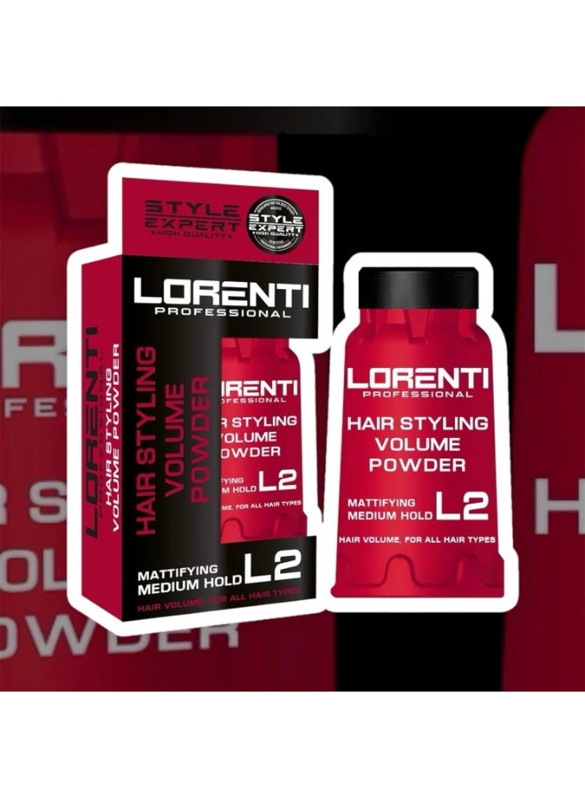 لورنتي Lorenti Hair Styling Powder Wax L2  Mattifying Medium Hold Volume Powder 30gr - Image 2