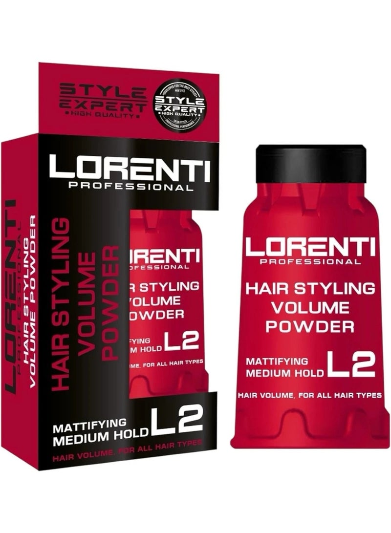 لورنتي Lorenti Hair Styling Powder Wax L2  Mattifying Medium Hold Volume Powder 30gr - Image 5