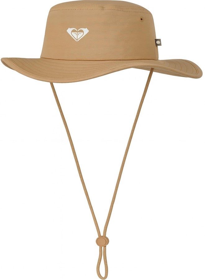Roxy Women's Pudding Party Safari Boonie Super Lightweight Sun Hat with Drawcord, Tan, Small-Medium