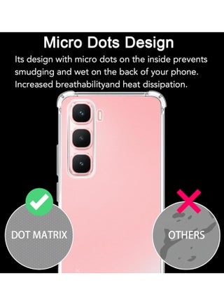 Case for Infinix Hot 60 Pro+ (Hot 60 Pro Plus) Clear TPU Four Corners Military-Grade Protection Cover Transparent Soft - view 4