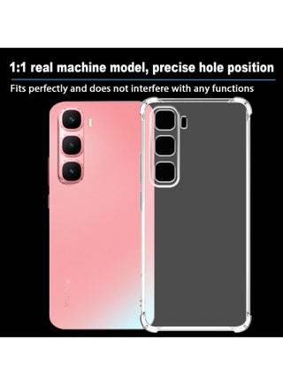 Case for Infinix Hot 60 Pro+ (Hot 60 Pro Plus) Clear TPU Four Corners Military-Grade Protection Cover Transparent Soft - view 2