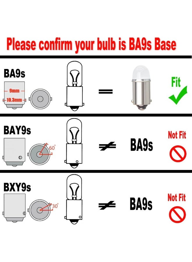 Yoper BA9S 53 57 1895 64111 LED Light Bulb for Car 12V Ice Blue - Image 2