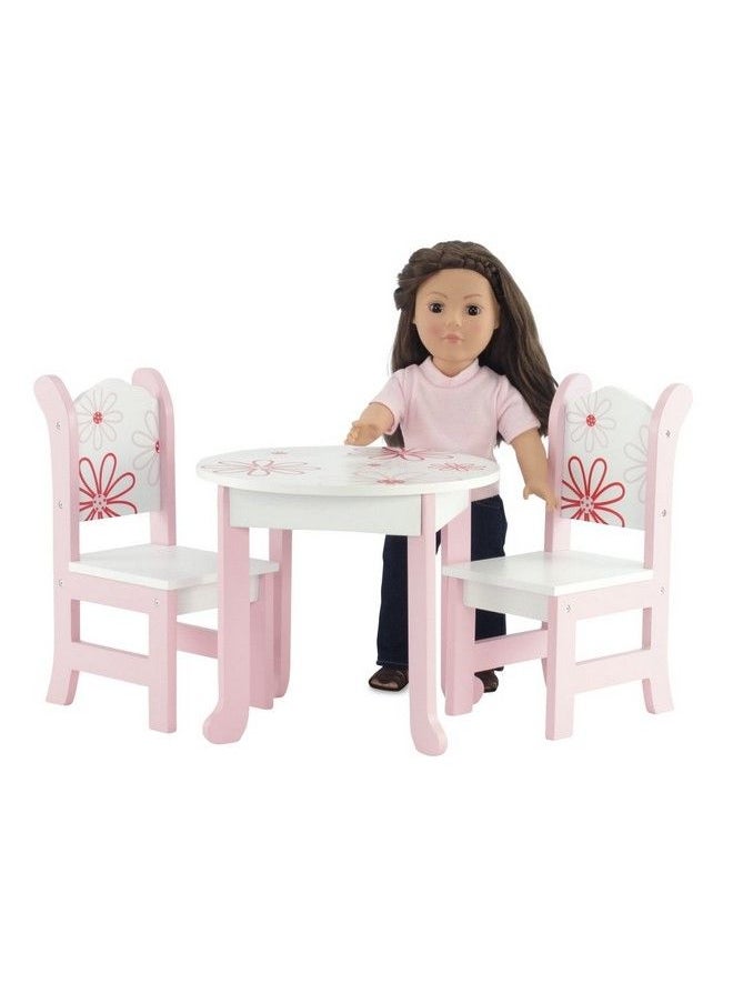 Emily Rose 18 Inch Doll Kitchen Table And 2 Chair Doll Dining Furniture Accessory Set ; Compatible With 18" American Girl Dolls  - Image 4