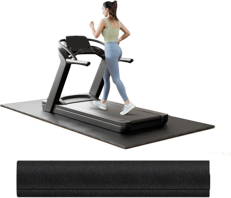 THAILE Treadmill Rowing Machine Mat for Carpet Floors 84x36,Adapted to Yosuda Rowing Machine,1/4 Thick Mat for Hardwood Floors, for Under Treadmill on Carpet,Exercise Equipment Mat,Noise Shock Absorption - Image 1