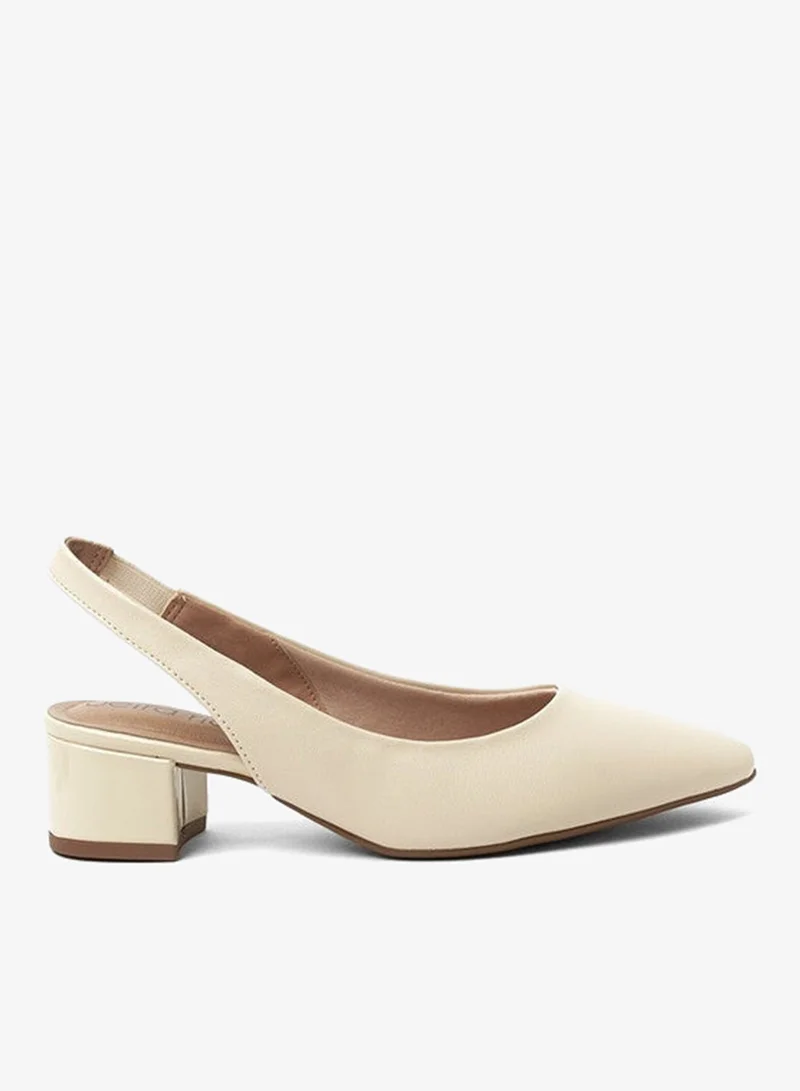 Beira Rio Cream Heels Sandal for Women – Stylish Ladies Heel Sandals & Sling Back Heels for Girls for Women | Best Price UAE