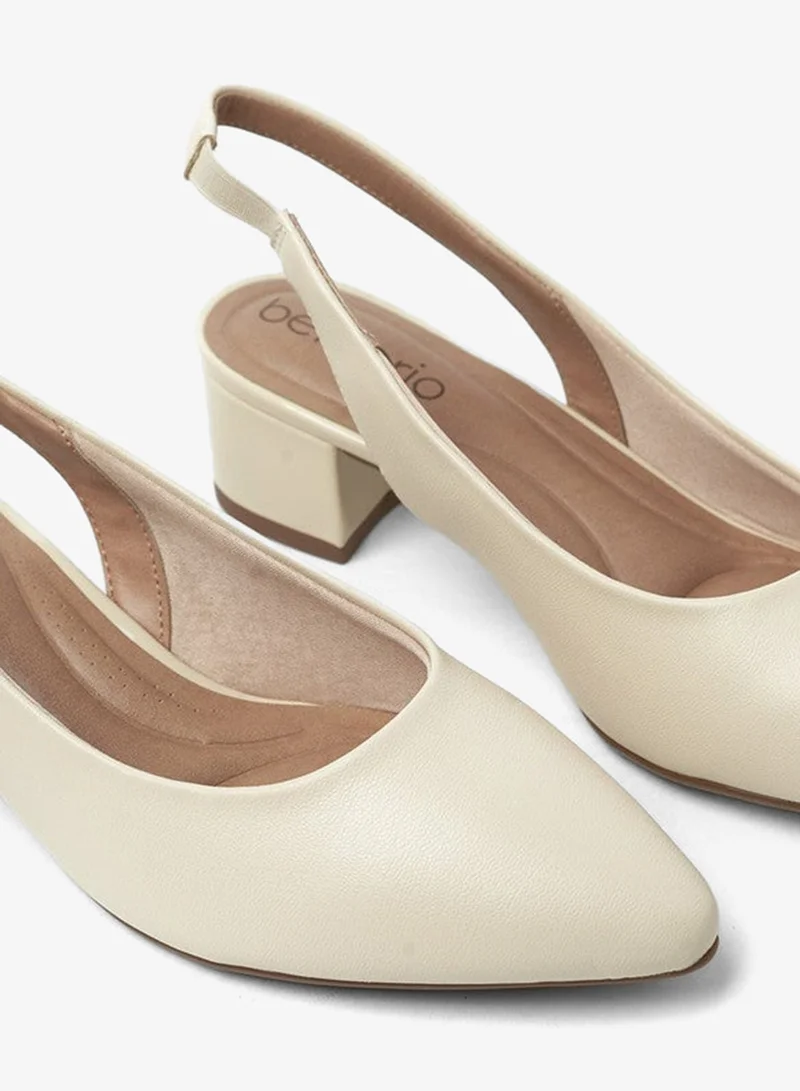 Beira Rio Cream Heels Sandal for Women – Stylish Ladies Heel Sandals & Sling Back Heels for Girls for Women | Best Price UAE