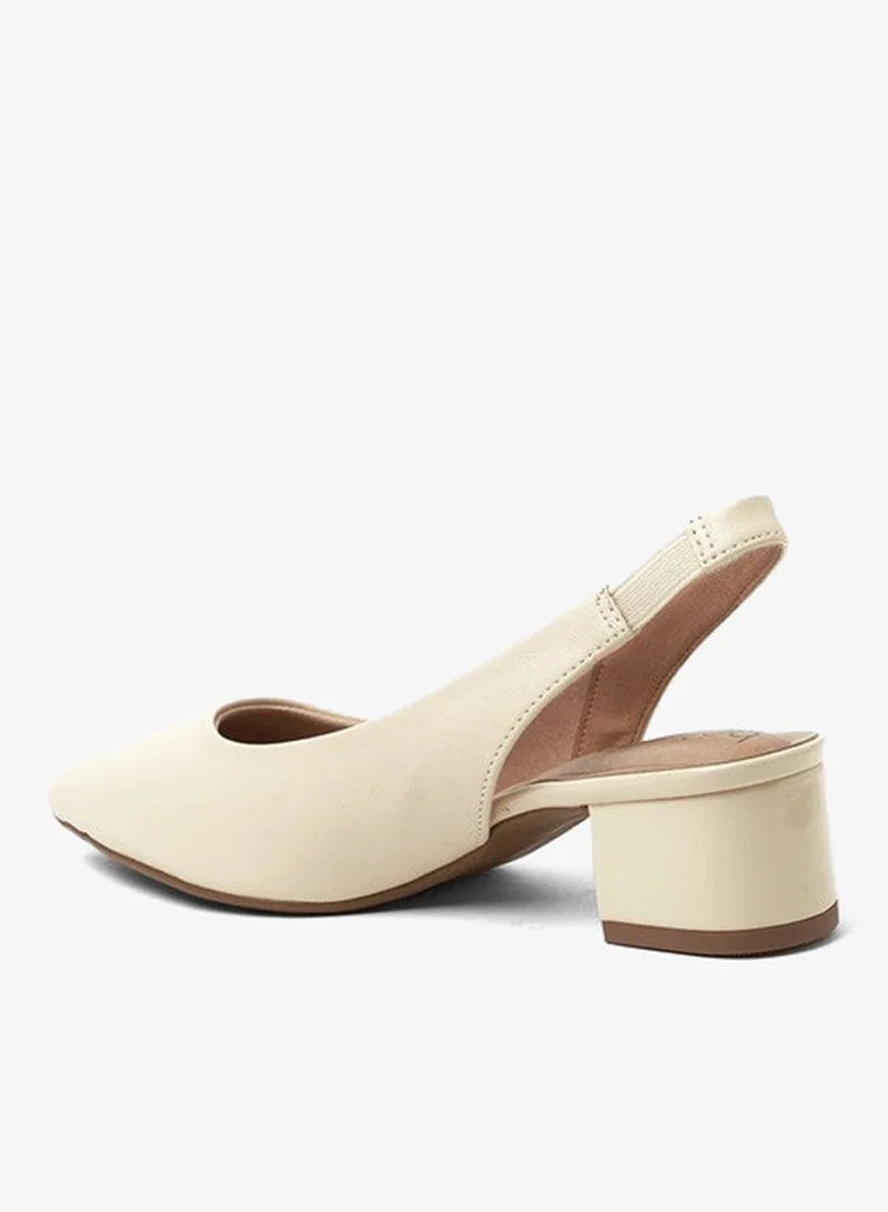 Beira Rio Cream Heels Sandal for Women – Stylish Ladies Heel Sandals & Sling Back Heels for Girls for Women | Best Price UAE