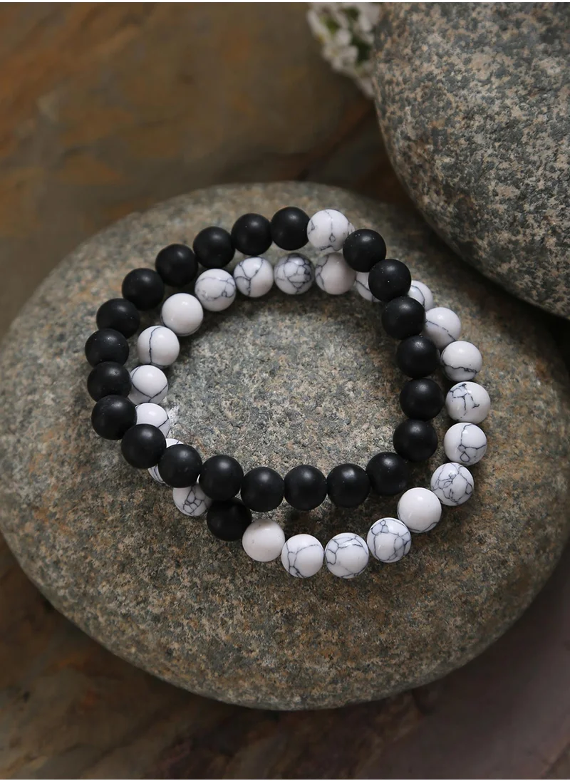 سوهي Set Of 2 Artificial Beads Bracelet