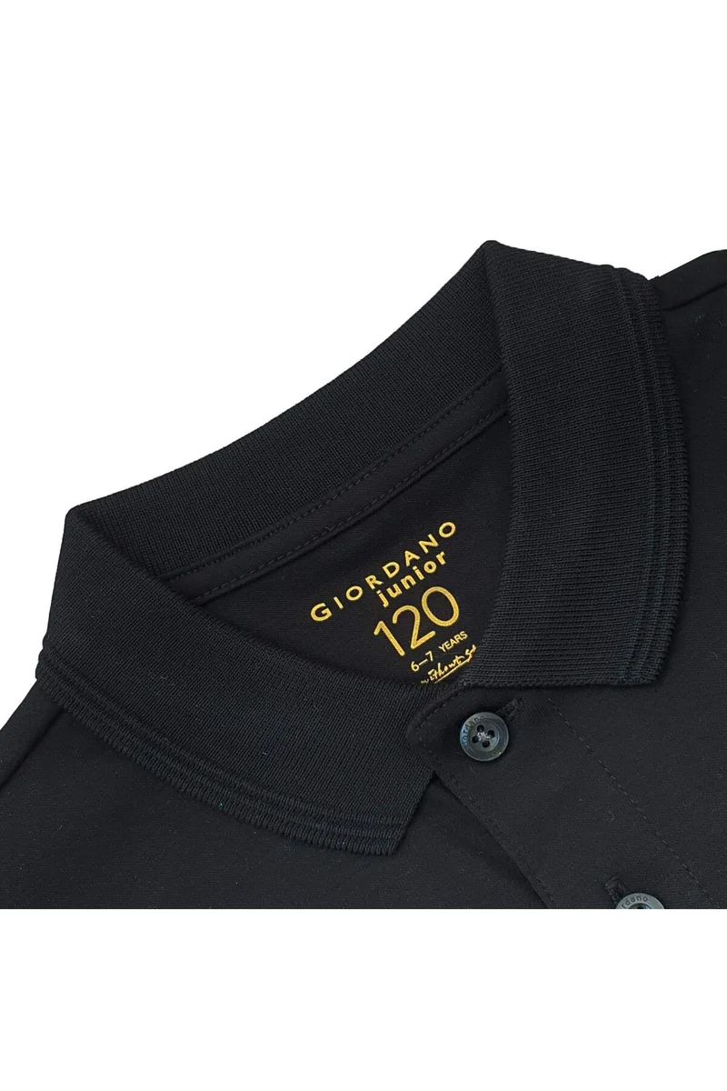 جيوردانو بولو أسود بأكمام قصيرة للأولاد