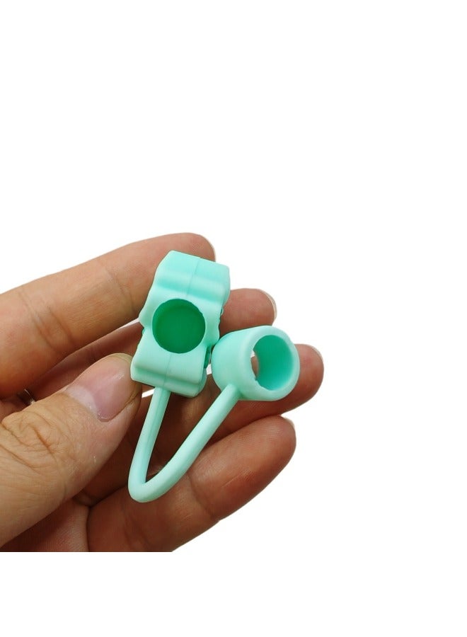 10mm Begonia Flower Straw Dust Cap Straw Sleeve Flower Stanley Stanley Straw Cap-Color:8 Colors Set - Image 5