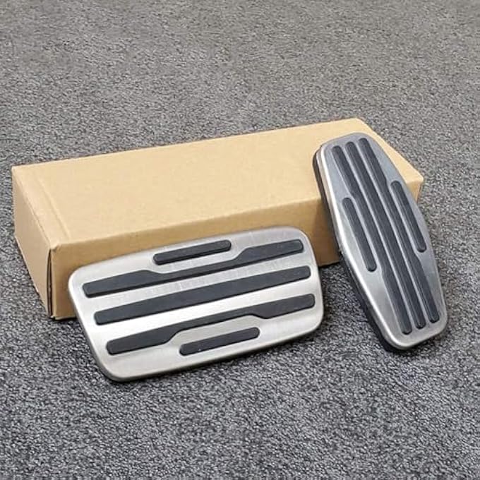 For Chevrolet Chevy Silverado Accessories 2019-2020 2021 Automatic Transmission Non-Slip Metal Rubber Brake Foot Car Gas Pedal Cover Trim 2pcs (Pedal) - Image 4