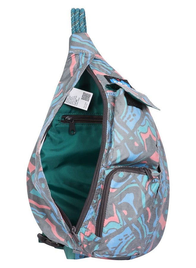 KAVU Mini Rope Sack Sling Crossbody Backpack - Chevron Peak - Image 3