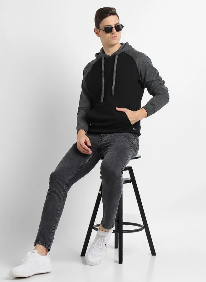 دينيس لينغو هودي بنمط كتل الالوان مع جيب امامي