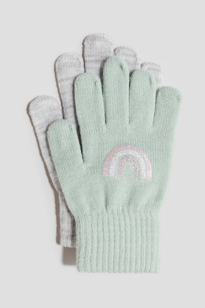 H&M 2-pack fine-knit gloves