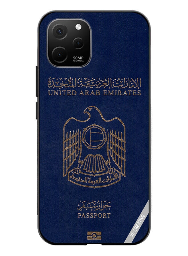VR CREATIVE غطاء حماية لهاتف هواوي نوفا Y61 تصميم جواز السفر الإماراتي متعدد الألوان - Image 1