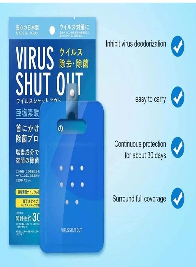 Kidultz Virus Shut Out Card Virus Blocker Environment/Air Sterilization/Sanitisation Card Neck Hanging-10 Piece/for Kids Students School/for Home, Offices/Anti-Bacterial (30 Days) - Image 3