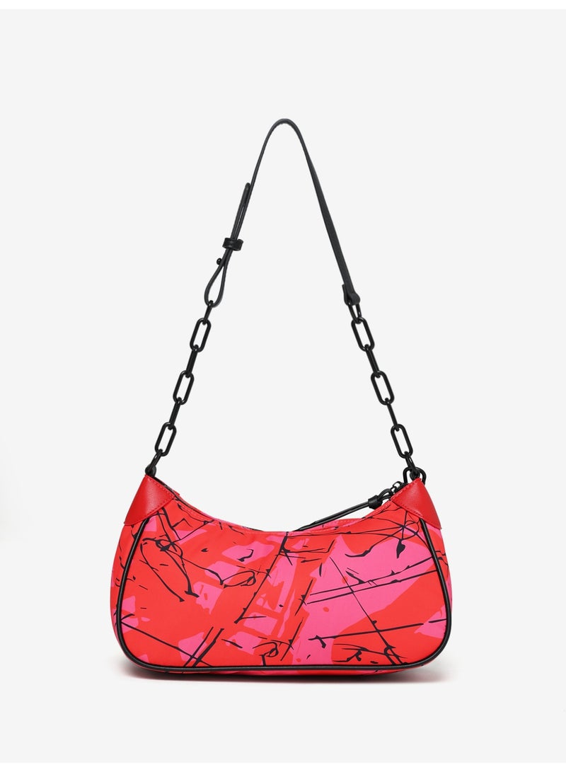 Jumping Cliff Women's Ink Rise Sling Bag - Stylish Recycled Nylon Crossbody Purse with Chain Strap, Lightweight & Water-Resistant, Portable Multi-Pocket Shoulder Bag (30 x 13 x 18 cm, 2.47L) - Image 2