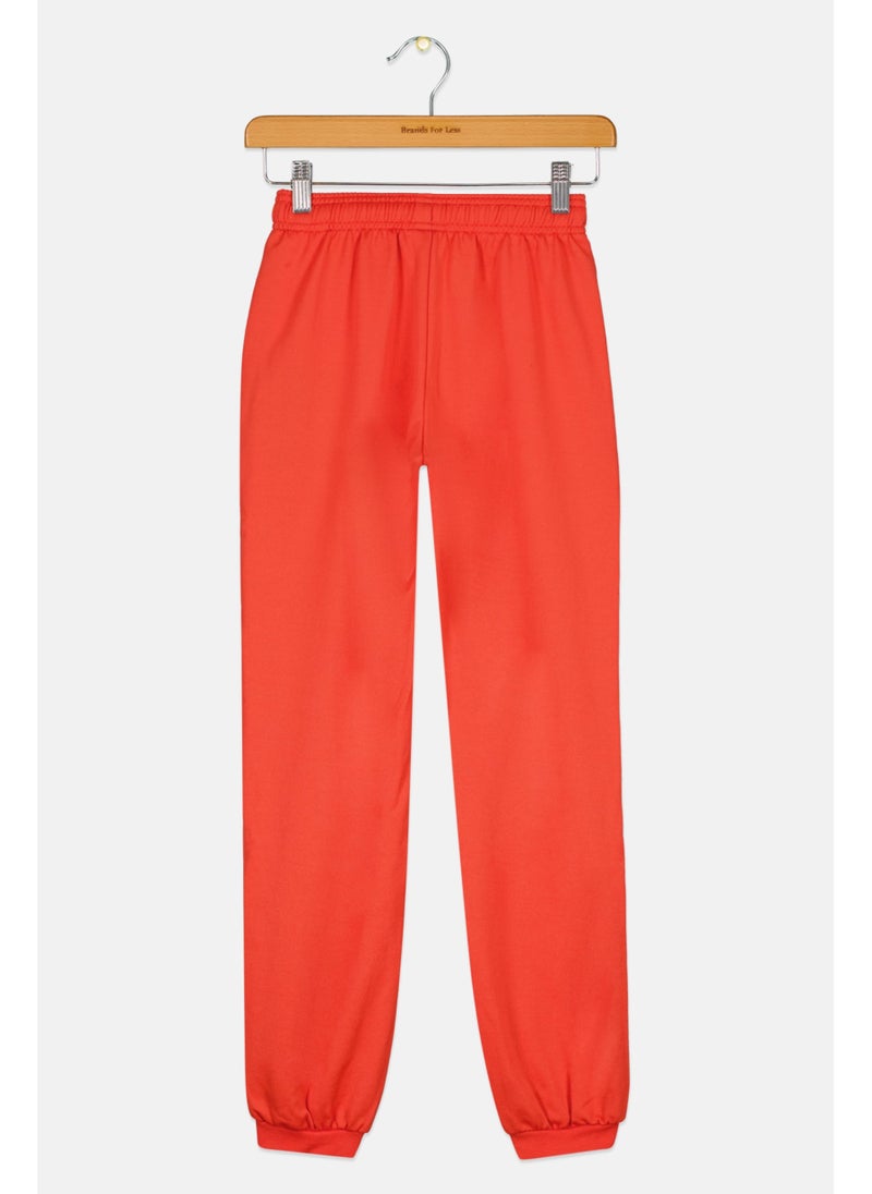asics Kids Boy Sportswear Fit Training Pants, Orange  - Image 3