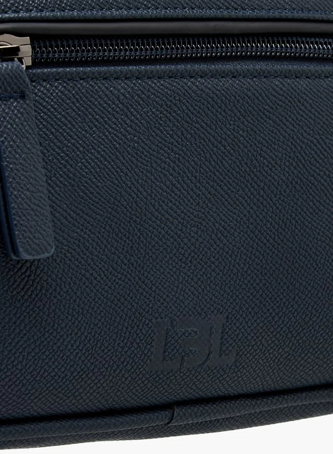 ال بي ال من شو اكسبرس Men Textured Pouch with Handle and Zip Closure