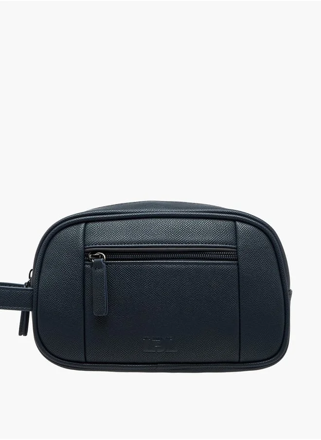 LBL by Shoexpress Men Textured Pouch with Handle and Zip Closure