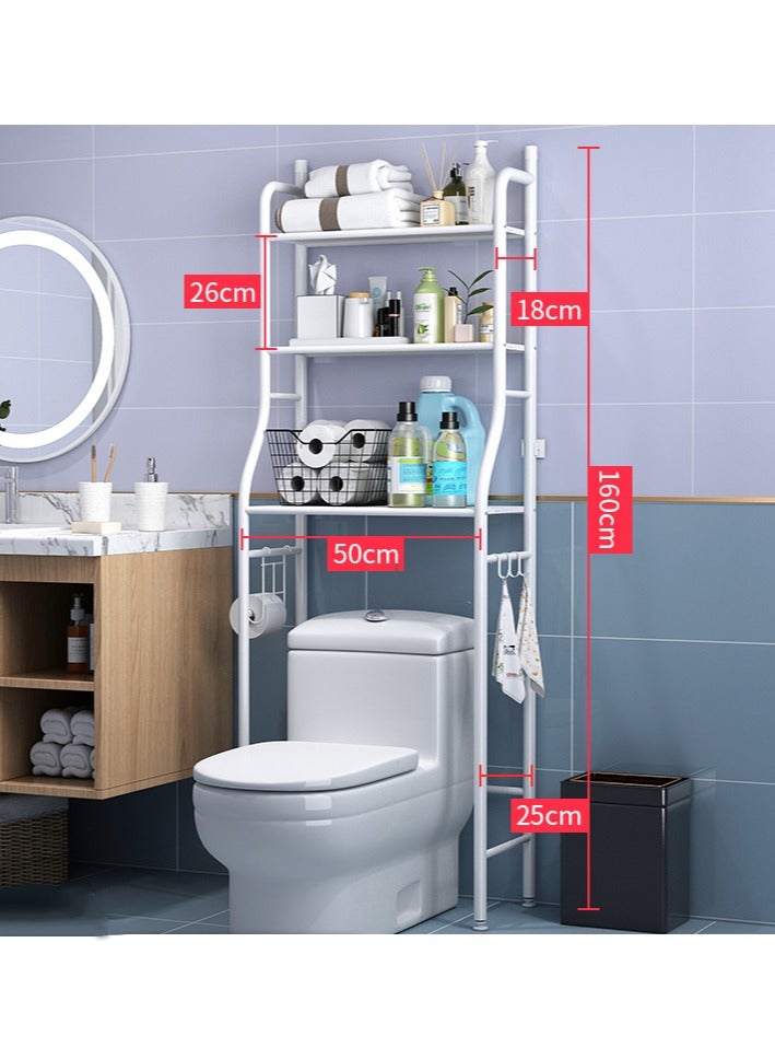 Beauenty Bathroom Space Saver, Toilet/Washing Machine Organizer Stand, 3-Tier Towel Storage Rack Holder Over The Bathroom Shelf Organizer - Image 2
