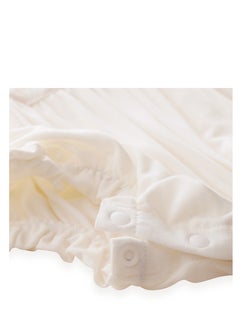 أنفي بيبي Bamboo Ruffle Romper- White  - Image 3