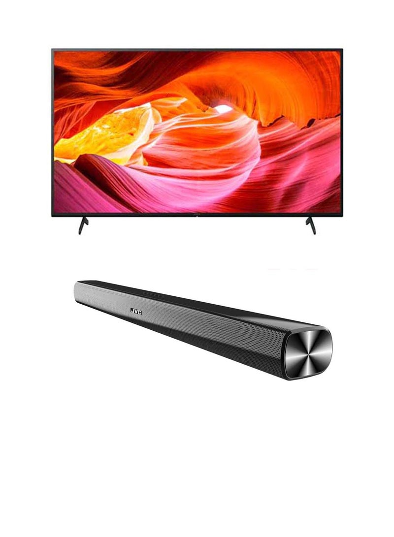 Sony 55 Inch 4K HDR Google TV With A Billion Colors And Dolby Audio-2022 Model With JVC Soundbar KD-55X75K +TH-N322B Black - Image 1
