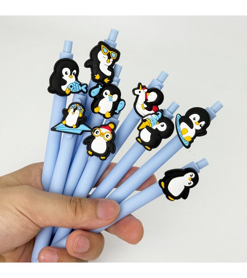 16Pcs Random Colors Penguin Gel Pen Set Creative Student Office Gift Novel Stationery - Image 3