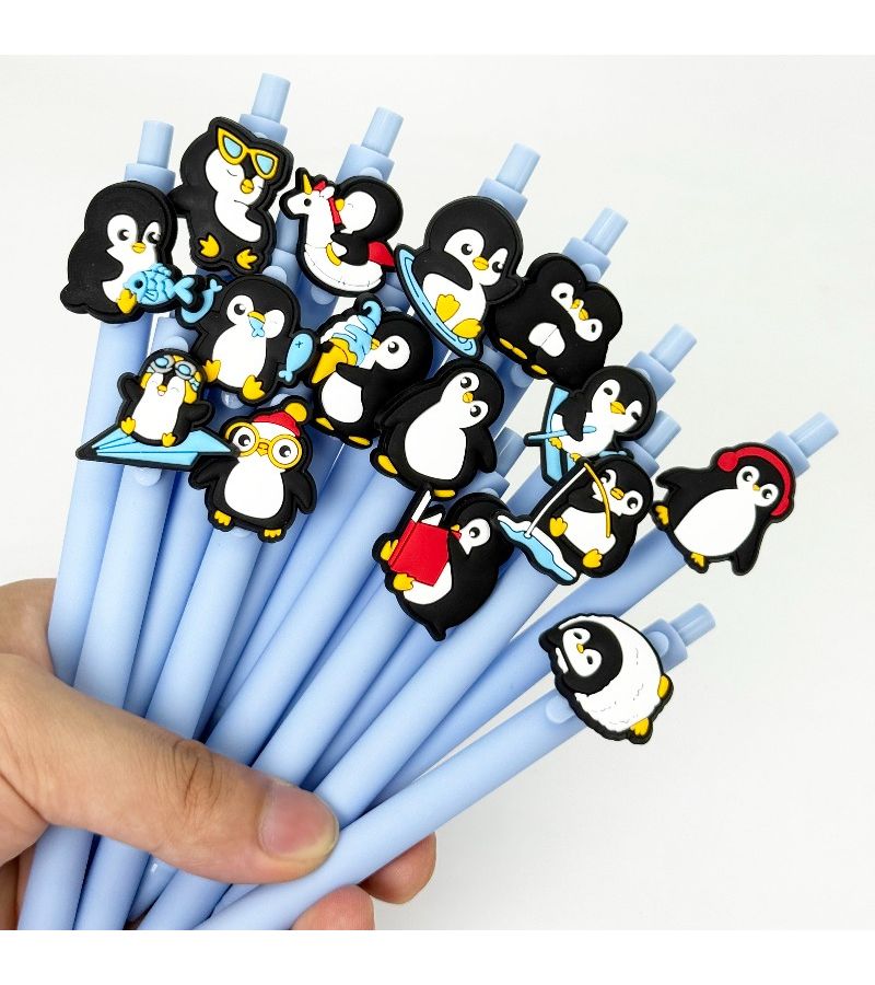 16Pcs Random Colors Penguin Gel Pen Set Creative Student Office Gift Novel Stationery - Image 4