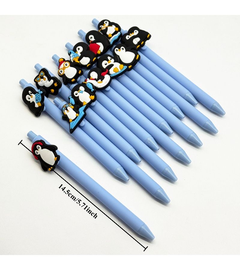 16Pcs Random Colors Penguin Gel Pen Set Creative Student Office Gift Novel Stationery - Image 2