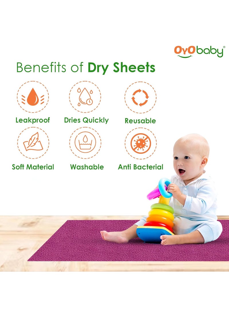 OYO BABY - OYO BABY Baby Bed Protector (Single Bed-(72" X 36"), Rani Pink), Cotton - Image 1