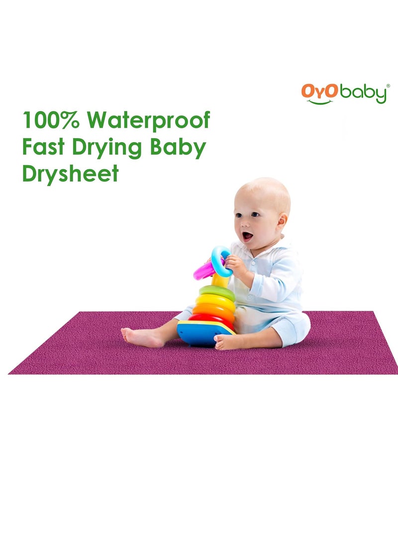 OYO BABY - OYO BABY Baby Bed Protector (Single Bed-(72" X 36"), Rani Pink), Cotton - Image 1