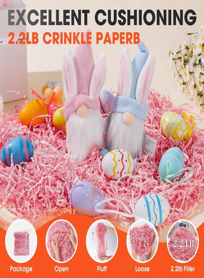 AODESTINY 2.2LBS Crinkle Cut Paper Shred Filler, Shredded Paper for Gift Bag Box Basket, Packing Grass Cushion Crinkle Shred Filler for Christmas Wedding Birthday Bridesmaid Engagement-Pink - Image 3