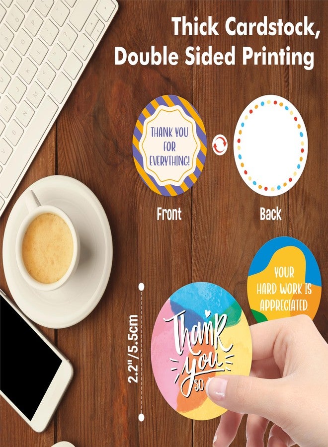 Vantasii 120 PCS Appreciation Chips, 60 Designs Thanks Round Tokens Employee Appreciation Gifts-Share Kindness, Recognition and Motivation for Staff, Nurses, Teachers, Students and More (2.2” in Diameter) - Image 2