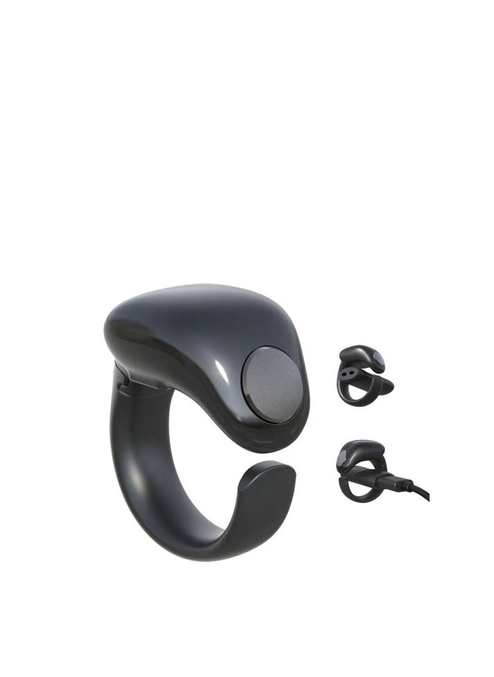iTasbih - Smart Tasbih Ring for Tasbeeh with Dhikr - Prayer Time Reminder - Vibration Reminder, Tasbeeh Counter, Bluetooth Connection, OLED Screen, IPX67 Waterproof, Adjustable Ring 20 mm + 22mm - Black - Image 1
