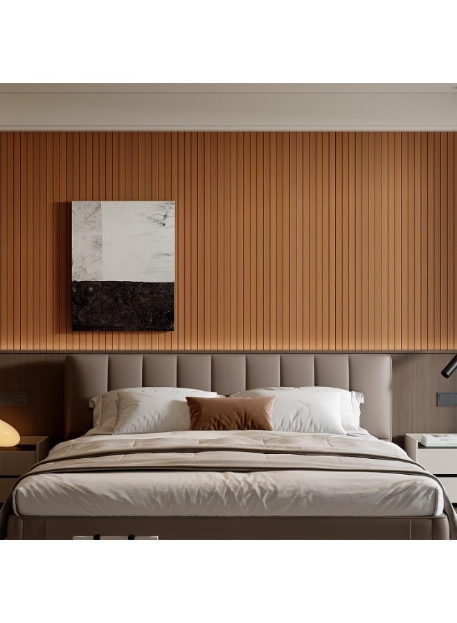 موثوقية التنبؤ لوح حائط من البلاستيك PVC قابل للنزع واللصق 300 سم × 40 سم لوح حائط سميك ذاتي اللصق من خشب الجوز الصناعي لوحات حائط ثلاثية الأبعاد عازلة للصوت للجدران والأسقف - Image 4