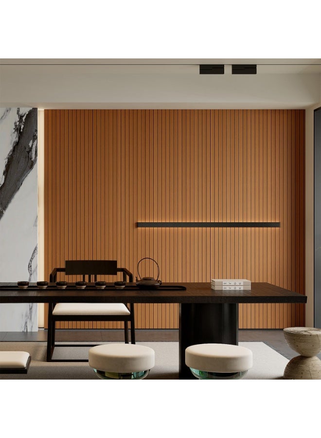 موثوقية التنبؤ لوح حائط من البلاستيك PVC قابل للنزع واللصق 300 سم × 40 سم لوح حائط سميك ذاتي اللصق من خشب الجوز الصناعي لوحات حائط ثلاثية الأبعاد عازلة للصوت للجدران والأسقف - Image 3